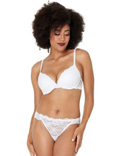 Load image into Gallery viewer, My Fit Lace Push Up Bra - White