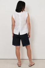 Load image into Gallery viewer, Kita Linen Button Back Top (White)