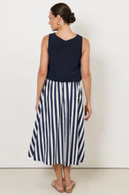 Load image into Gallery viewer, Adorne Elsie A-Line Midi Skirt (Stripe)