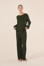 Load image into Gallery viewer, Anya Bamboo Sporty PJ Set / Forrest Green