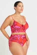 Load image into Gallery viewer, Les Fauves Degas Underwire Midriff Bikini Top - Red
