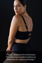 Load image into Gallery viewer, Black Aria Cezanne D / DD Cup Underwire Bikini Top