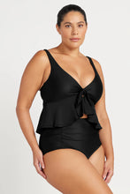 Load image into Gallery viewer, Black Hues Chagall Multifit Cup Midriff Bikini Top