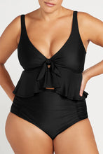 Load image into Gallery viewer, Black Hues Chagall Multifit Cup Midriff Bikini Top