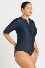 Load image into Gallery viewer, Navy Hues Seurat Sunsafe Top