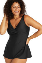 Load image into Gallery viewer, Black Hues Delacroix Multifit Cup Swim Dress / Black