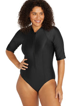 Load image into Gallery viewer, Black Hues Seurat Sun Safe One Piece Swimsuit