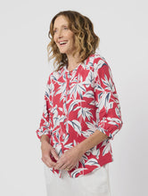 Load image into Gallery viewer, Levonne 3/4 Sleeve Shirt Viking Red