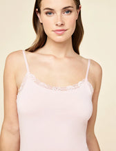 Load image into Gallery viewer, Ellie Lace Trim Cami - Papinelle Pink