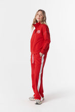 Load image into Gallery viewer, CPS Track Stripe Trackie - Salsa / White