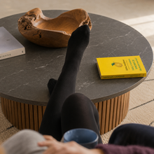 Load image into Gallery viewer, Merino Wool Textured Knit Tights Black