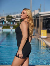 Load image into Gallery viewer, Chlorine Resistant Black Boyleg One Piece