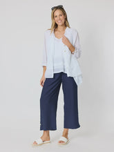 Load image into Gallery viewer, Essential Button Wide Leg Pant - Navy