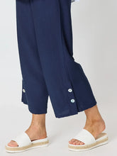 Load image into Gallery viewer, Essential Button Wide Leg Pant - Navy
