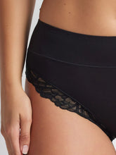 Load image into Gallery viewer, Comfort Band Lace Trim Mid Rise - Black