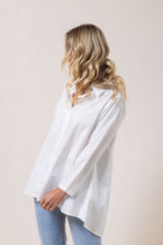 Load image into Gallery viewer, 100% Cotton Gathered Back Shirt - White