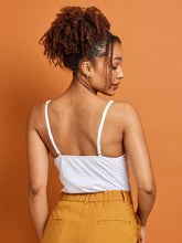 Load image into Gallery viewer, Daily Essentials Cotton & Heritage Lace Cami / White