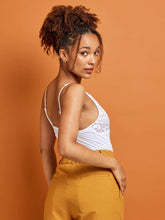 Load image into Gallery viewer, Daily Essentials Cotton & Heritage Lace Cami / White