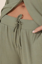 Load image into Gallery viewer, Emilia Ribbed Lounge PJ Set Olive