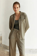 Load image into Gallery viewer, Emilia Ribbed Lounge PJ Set Olive