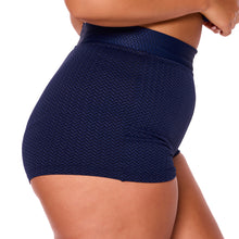 Load image into Gallery viewer, Chevron Jacquard Navy Not So Short Shorts