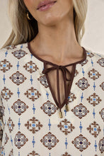 Load image into Gallery viewer, VINTAGE TALES SHIFT DRESS - CREAM/CHOC