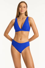 Load image into Gallery viewer, Honeycomb Longline Underwire Bra / Cobalt