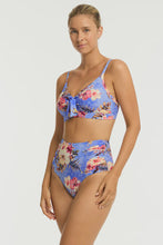 Load image into Gallery viewer, Blue Hawaii High Waist Gathered Side Pant