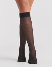 Load image into Gallery viewer, RINA PATTERNED KNEE HIGH - NERO