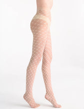 Load image into Gallery viewer, ELARA FLORAL LATTICE TIGHT - NATURAL/WHITE