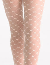 Load image into Gallery viewer, ELARA FLORAL LATTICE TIGHT - NATURAL/WHITE