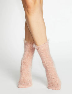 Levante Furry Plush Socks Primrose