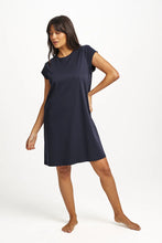 Load image into Gallery viewer, Supima Cap Sleeve Nightie Navy