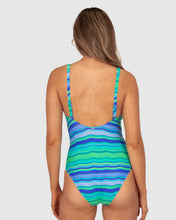 Load image into Gallery viewer, High Seas D-E Cup Wrap One Piece Swimsuit Atlantic
