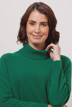 Load image into Gallery viewer, 100% Merino Wool ( Cashfeel ) Roll Neck Sweater - Green