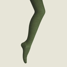 Load image into Gallery viewer, Merino Wool Textured Knit Tights Moss
