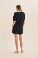 Load image into Gallery viewer, Olivia Navy Waffle Short Set