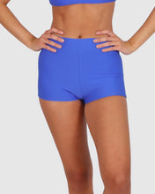 Load image into Gallery viewer, Rococco High Waist Boyleg Bikini Bottom / Electric Blue