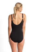 Load image into Gallery viewer, Wisteria Poolproof DD/E Vee Side One Piece Black/Pink