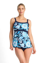 Load image into Gallery viewer, Wisteria Poolproof Mastectomy Swing Singlet Navy