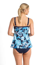 Load image into Gallery viewer, Wisteria Poolproof Mastectomy Swing Singlet Navy