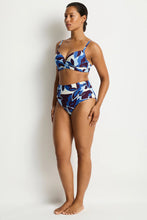 Load image into Gallery viewer, Rumba High Waist Gathered Side Pant Denim Blue