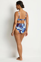 Load image into Gallery viewer, Rumba High Waist Gathered Side Pant Denim Blue