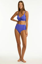 Load image into Gallery viewer, Essentials Edit High Waist Gathered Side Pant - Iris