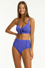Load image into Gallery viewer, Essentials Edit High Waist Gathered Side Pant - Iris