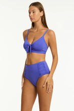 Load image into Gallery viewer, Essentials Edit High Waist Gathered Side Pant - Iris