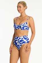 Load image into Gallery viewer, SEA LEVEL Seascape Panelled High Waist Pant / BLUE
