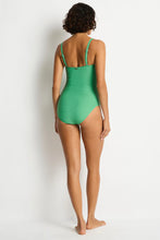 Load image into Gallery viewer, Spinnaker U Bar Bandeau One Piece Moss