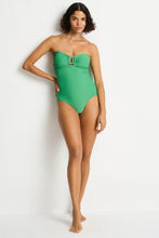 Load image into Gallery viewer, Spinnaker U Bar Bandeau One Piece Moss