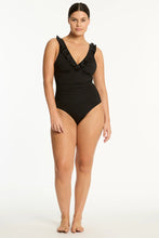 Load image into Gallery viewer, Sea Level Essentials Edit D/DD Frill One Piece Black